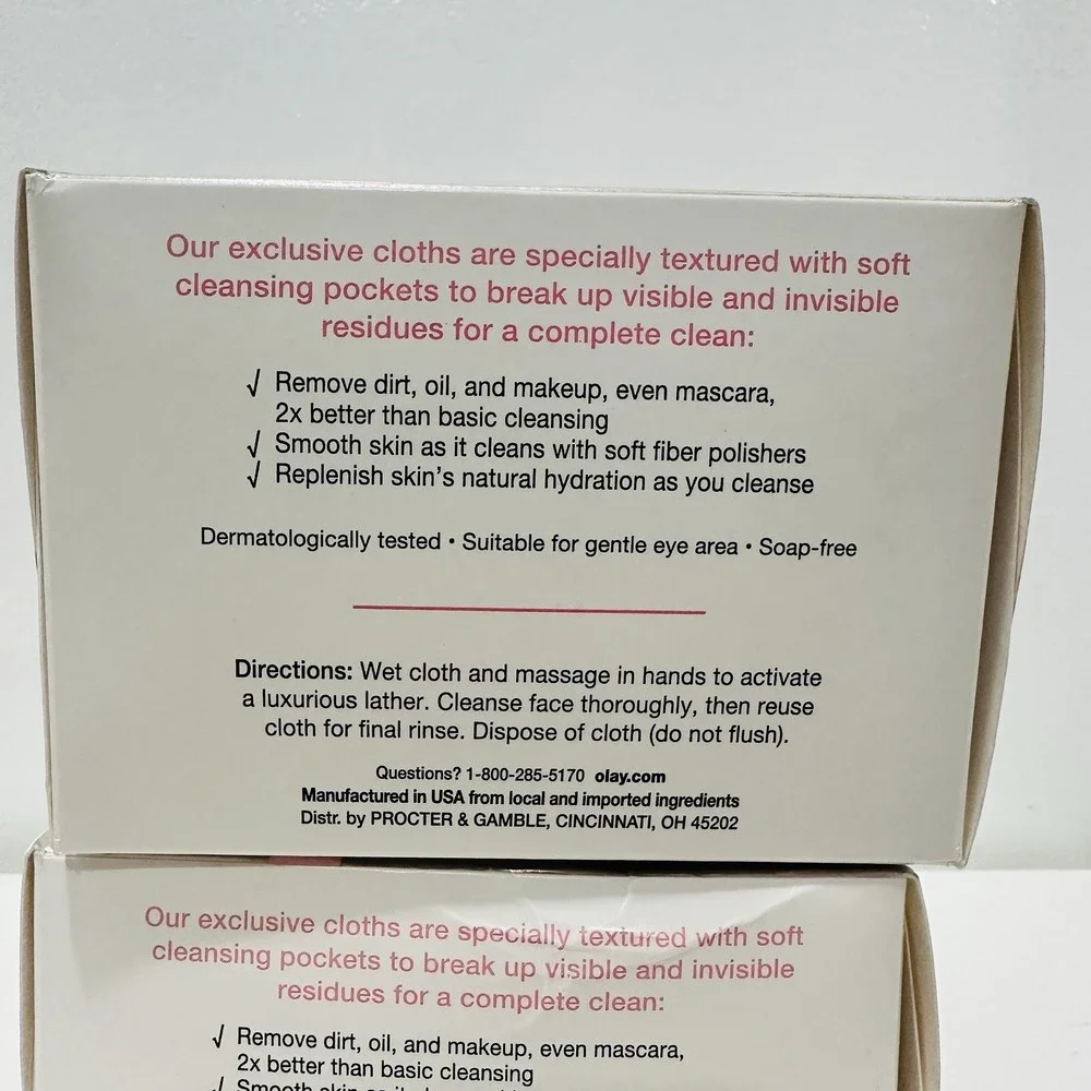 Olay Daily Facials Water Activated Dry Cloths DAILY HYDRATION 5 in-1, 33 Ct x2